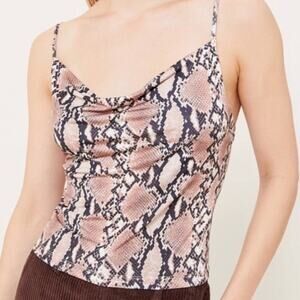 NEW Urban Outfitters Cowl Neck Snakeskin Cami Tank Top Size S Y2K 90s Going Out
